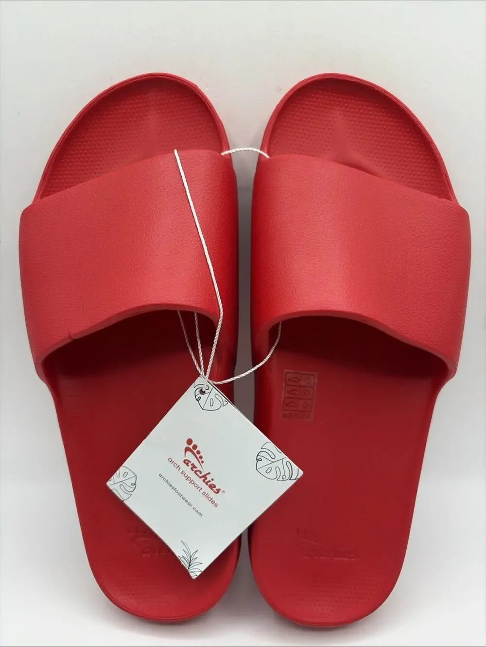 Archies flip flop Unisex Sz M 10 W 11 Red Arch Support Therapy NWT